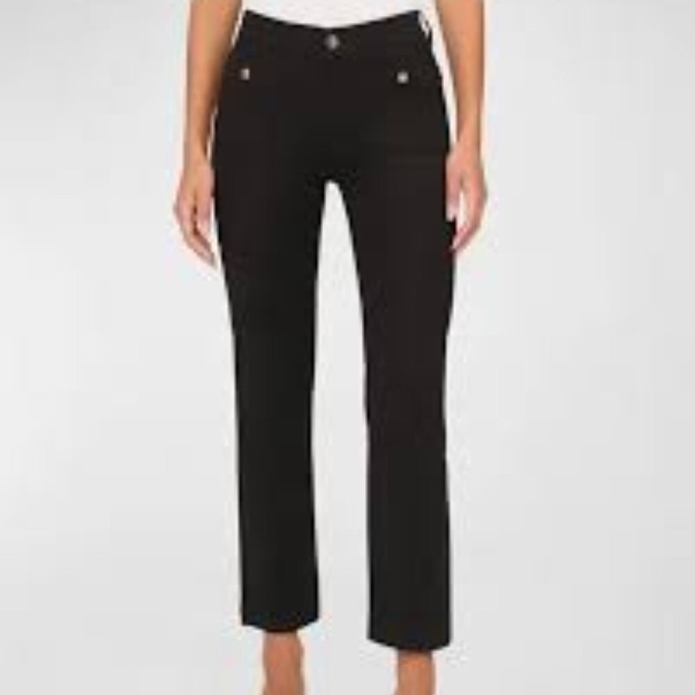 DL 1961 Mara Straight 27" Mid Rise Instasculpt Ankle - Size 29 - Black Onyx